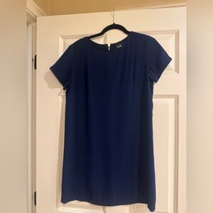 Lulu's Deep Blue Dress with Zipper Detail